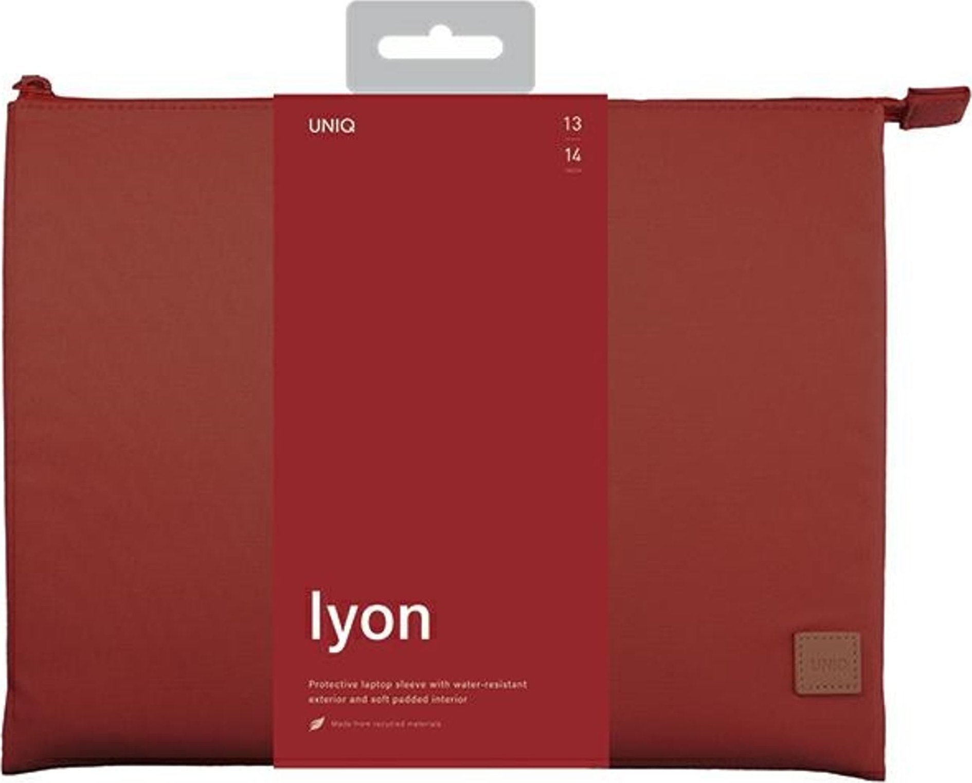 Çantë mbrojtëse laptopi Uniq Lyon, 14", rPET i papërshkueshëm nga uji, e kuqe