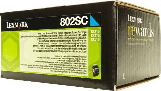 Toner Lexmark 80C2SC0, cyan, origjinal