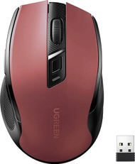 Mouse pa tela UGREEN MU006, 2.4 GHz dhe Bluetooth 5.0, i kuq