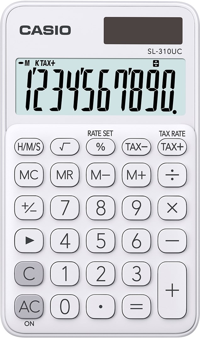 Kalkulator xhepi Casio SL-310UC-WE-S, 10 shifra, i bardhë