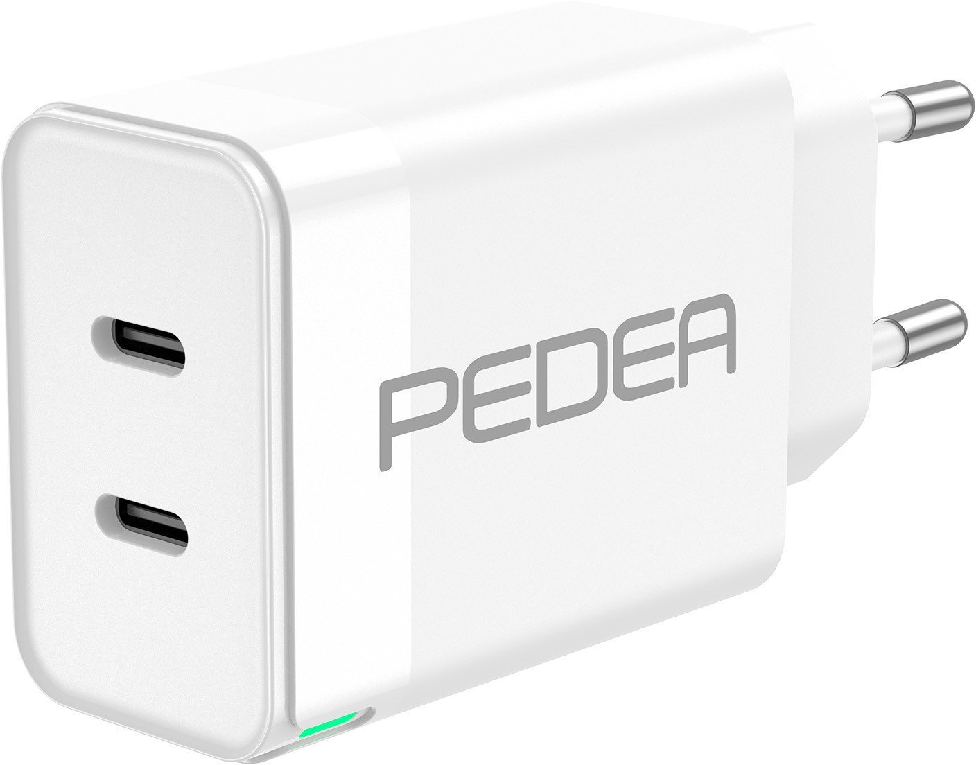 Полнач за ѕид PEDEA Fast Charger Dual PD, 40W, 2x USB Type C, бел