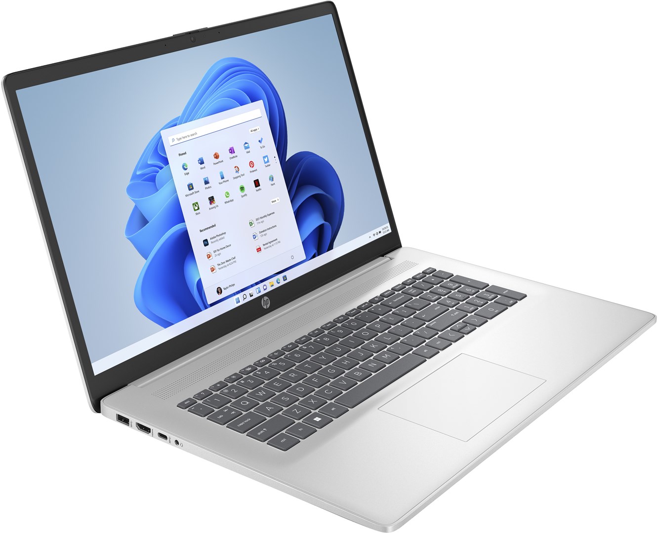 Laptop HP 17-cp2075nw AMD, 17.3", AMD Ryzen 5 7520U, 16 GB RAM, 512 GB SSD, i argjendtë