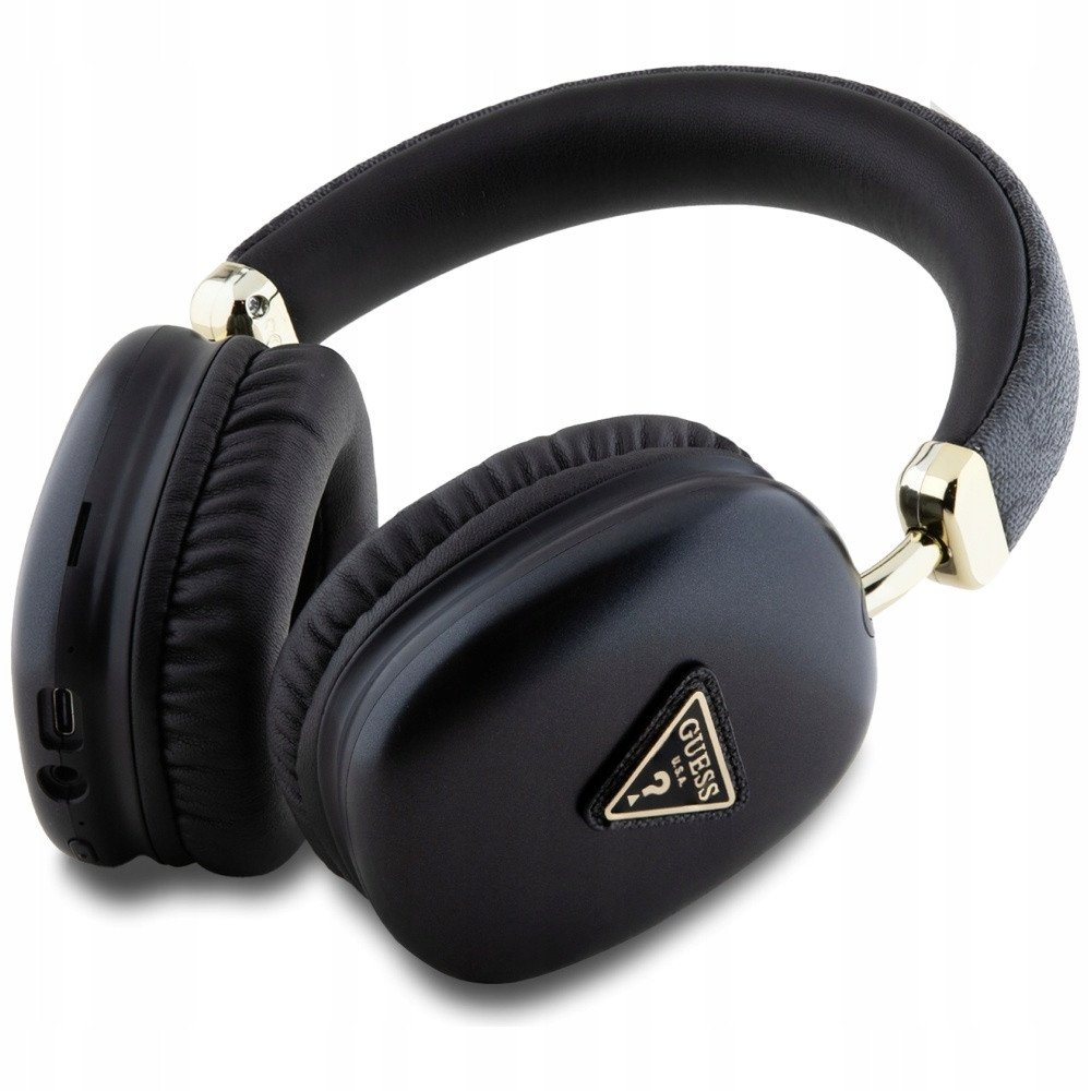 Kufje pa tela Guess 4G Triangle, Bluetooth 5.3, 32 orë bateri, të zeza