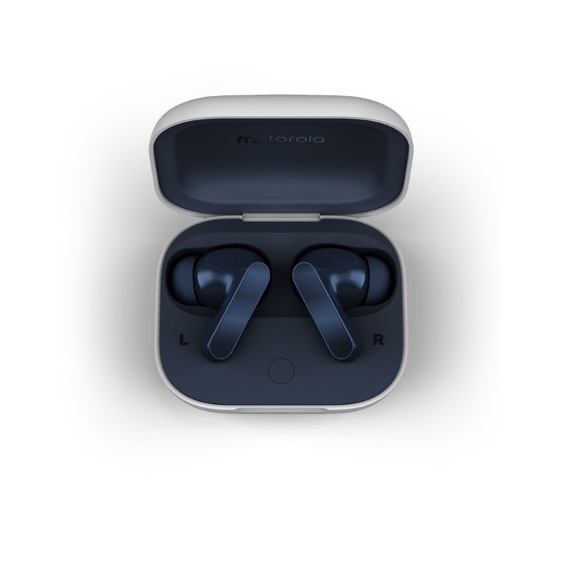 Kufje wireless Motorola Moto Buds, 12.4mm Drivers, 9 orë bateri, të kaltra