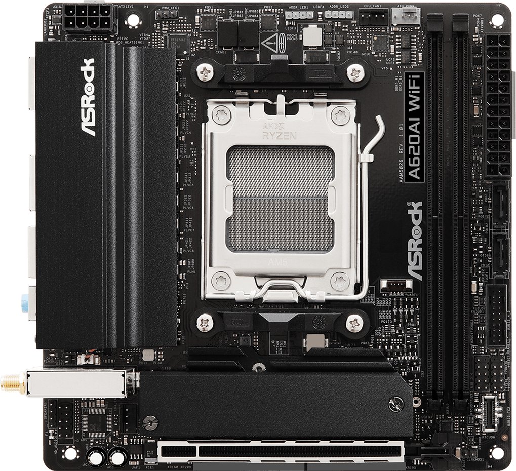 Pllakë amë ASRock A620AI WIFI, AMD AM5, Mini ITX, DDR5, WiFi