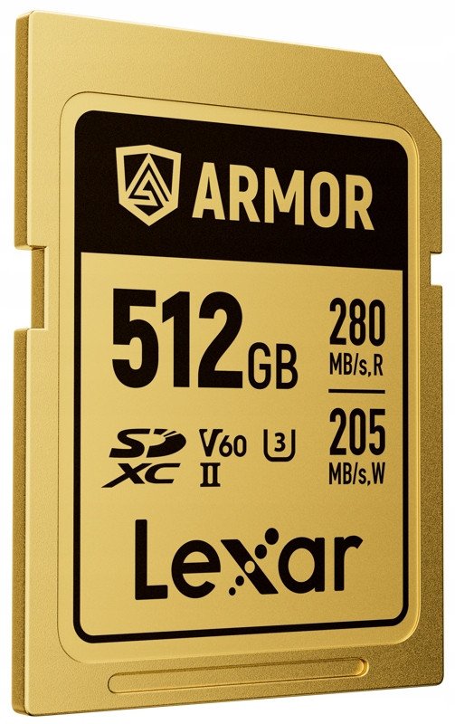 Kartë memorje Lexar Professional GOLD ARMOR, 512GB, SDXC UHS II V60, prej çeliku