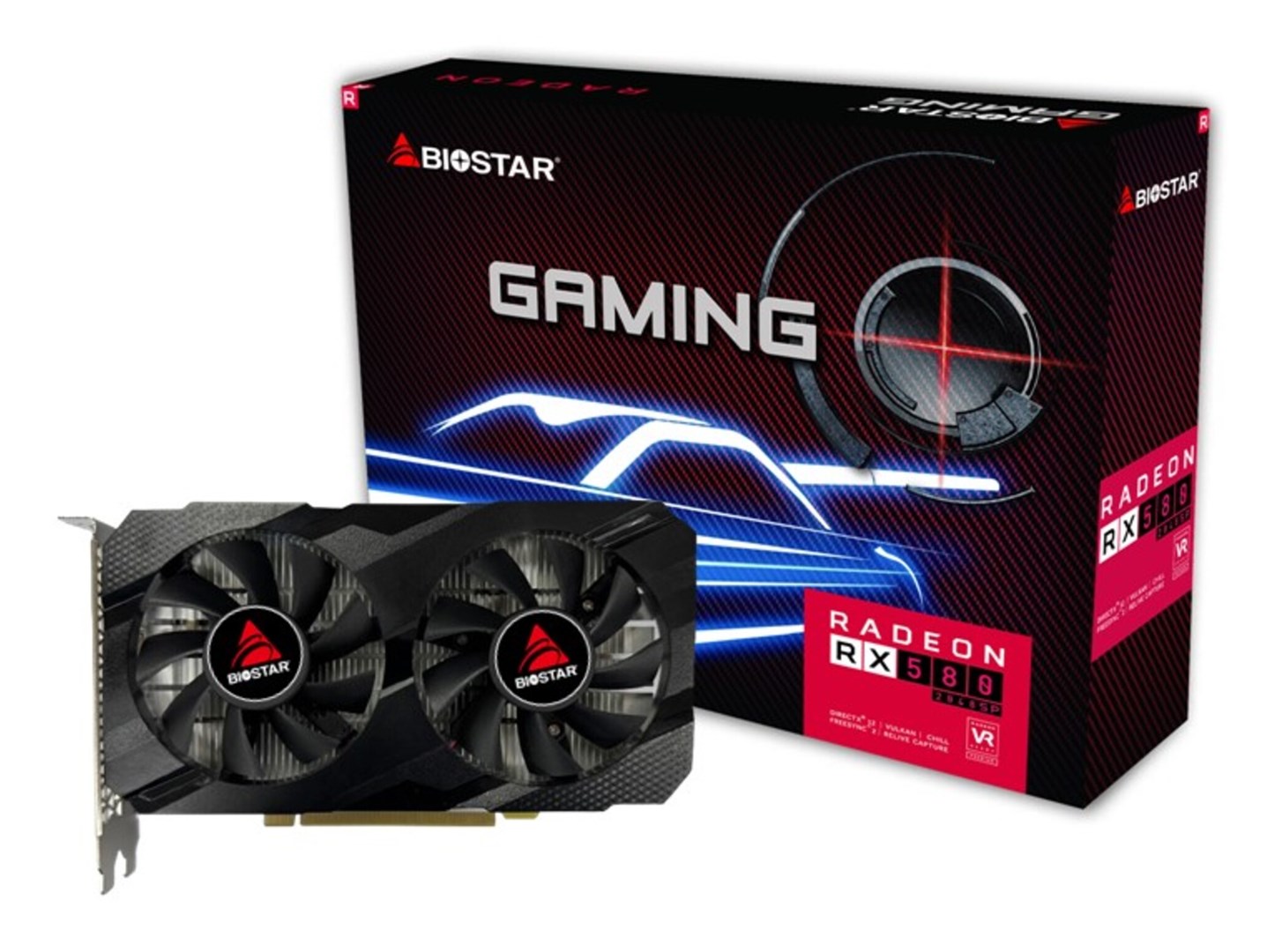 Kartelë grafike Biostar Radeon RX580, 8GB GDDR5, 256bit, e zezë