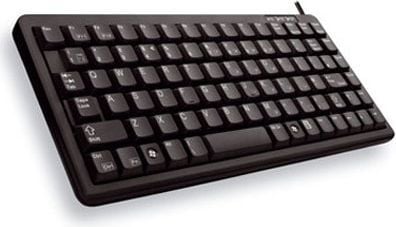 Tastierë CHERRY G84-4100 Compact, me kabllo USB PS2, QWERTY UK, e zezë