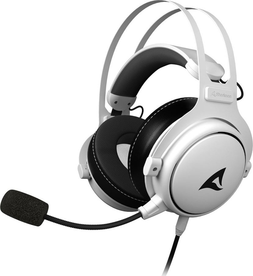 Kufje gaming Sharkoon Skiller SGH50, Hi-Res, me mikrofon të shkëputshëm, të bardha