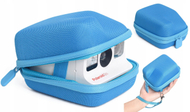Çantë mbrojtëse LoveInstant për Polaroid Go, korp i fortë, xhep i brendshëm, blu