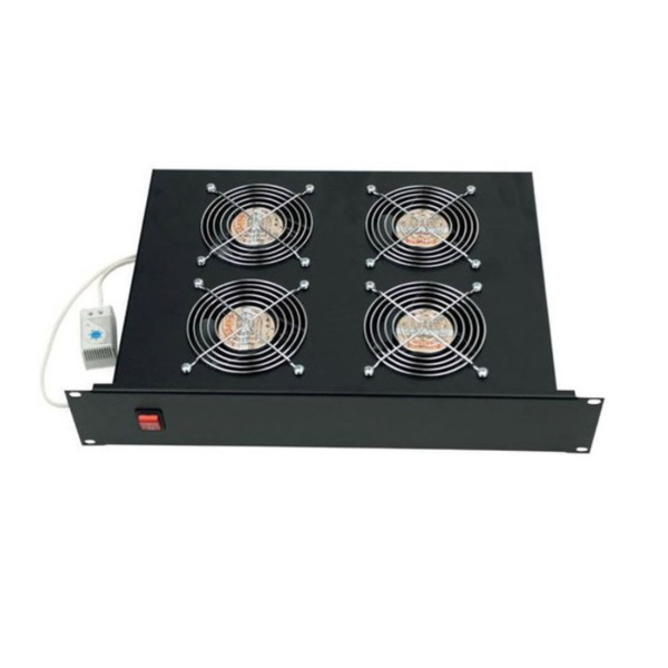 Njësi ventilimi horizontale Triton Rab-Ch-X02-A1, 19", 4 ventilatorë, 2U, e zezë