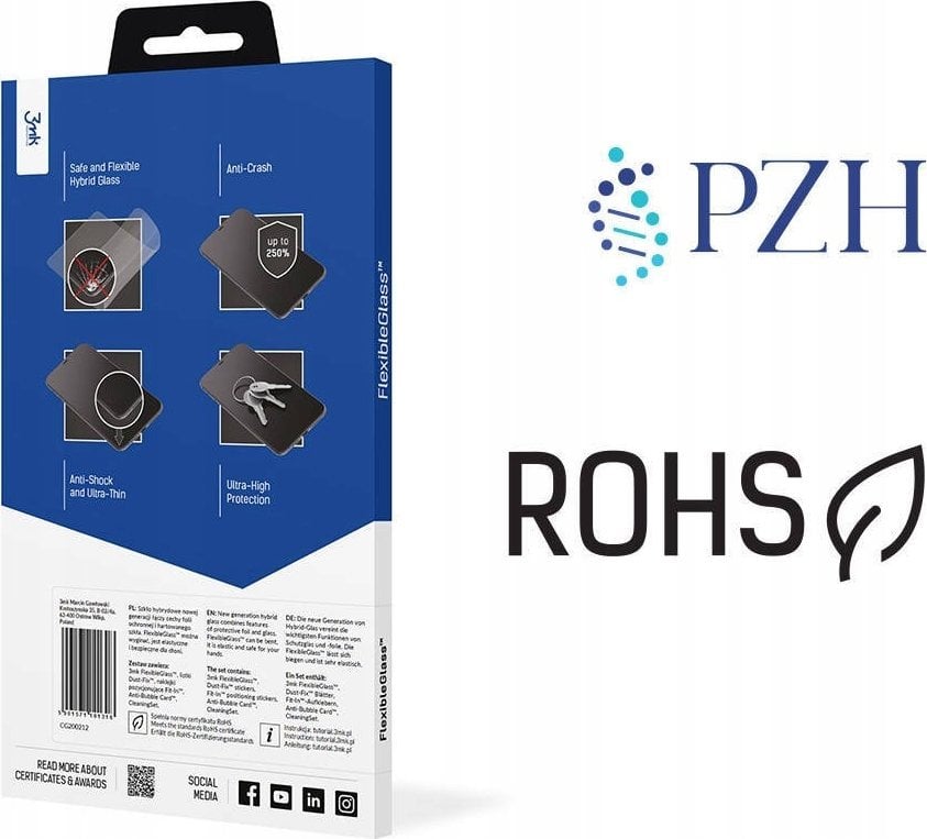 Xham mbrojtës 3MK FlexibleGlass për Samsung Galaxy A06, fleksibël, transparent