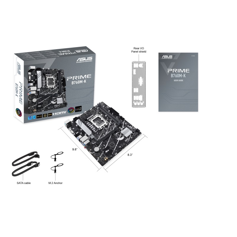 Pllakë amë ASUS PRIME B760M-K, LGA 1700, mATX