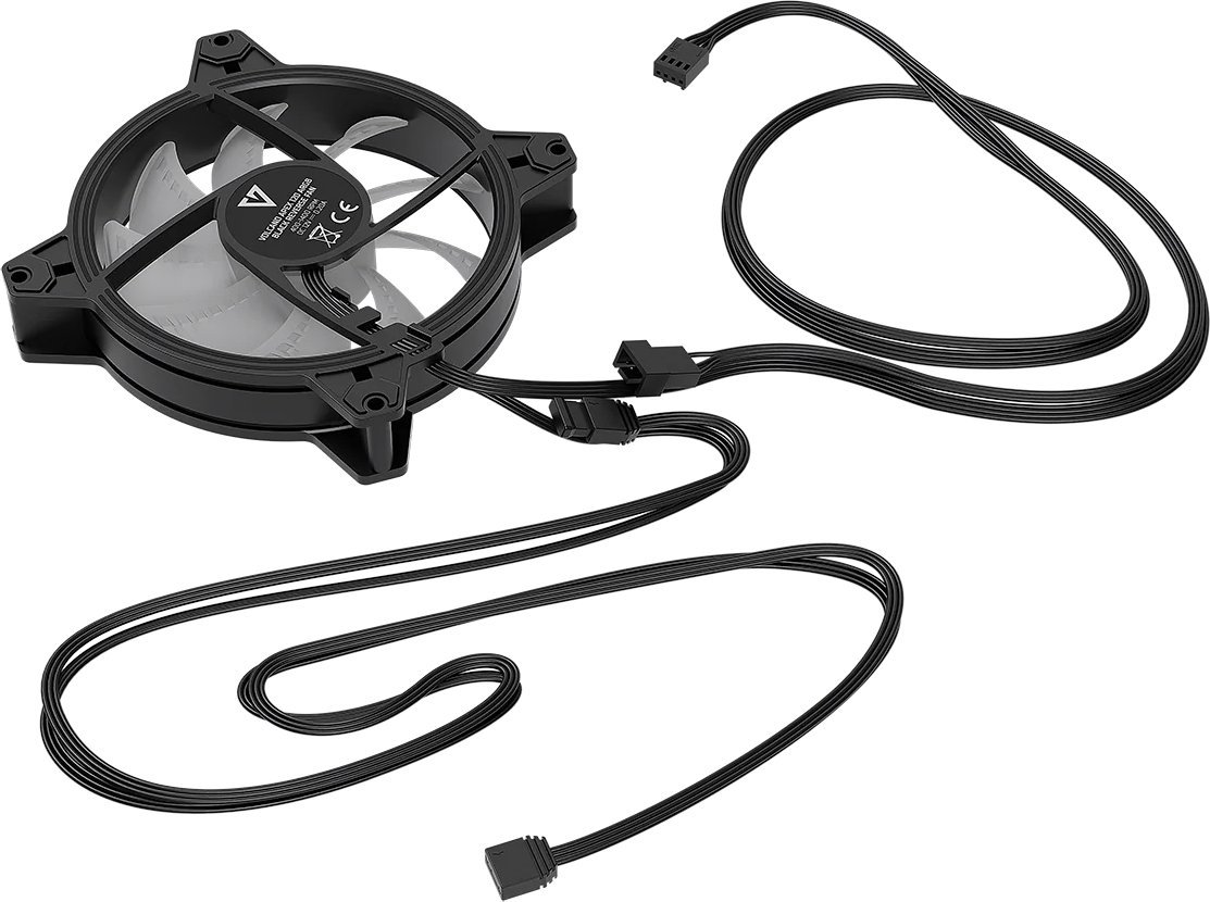 Ventilator kompjuteri ARGB Reverse Fan, 120mm, ndriçim adresues RGB, i zi