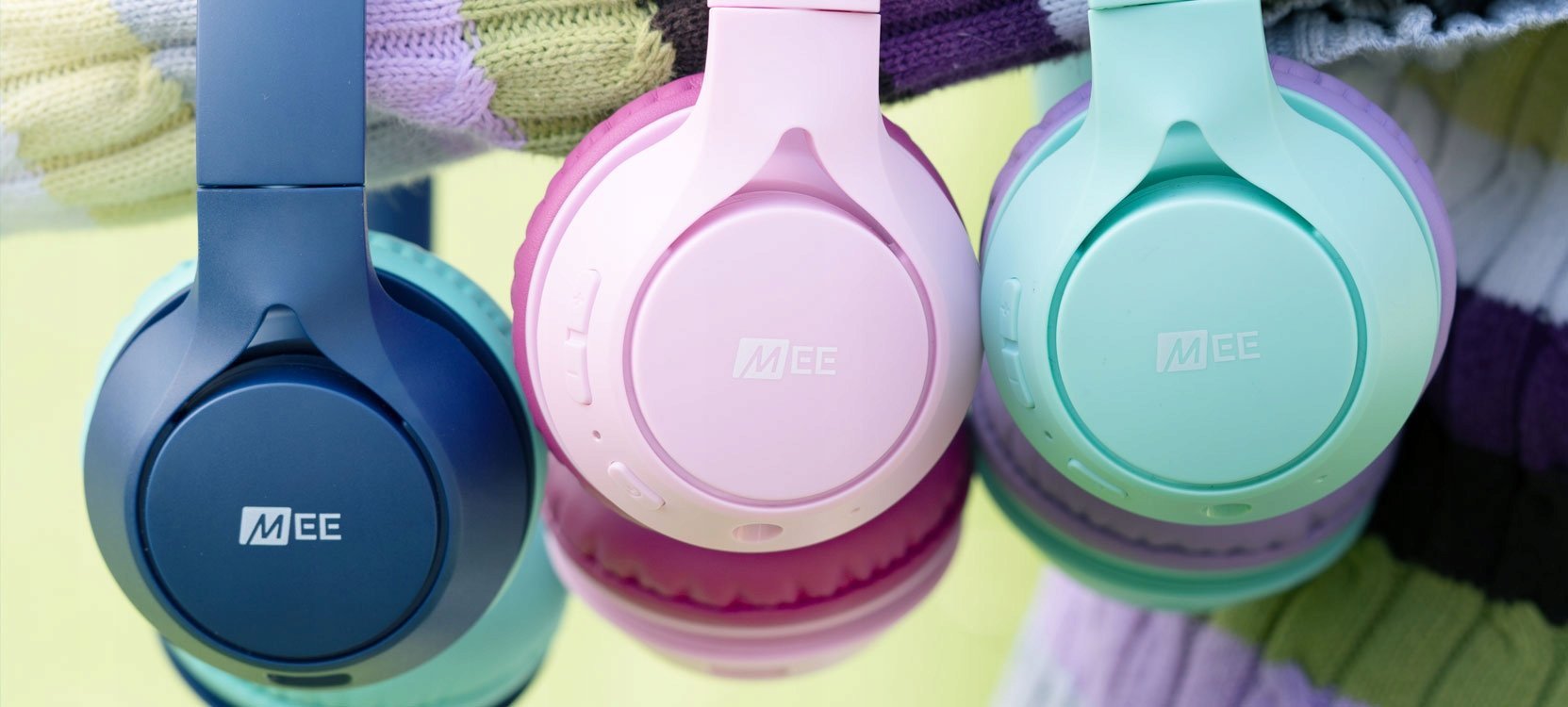 Kufje pa tela Mee Audio KidJamz KJ45BT, Bluetooth, për fëmijë, blu