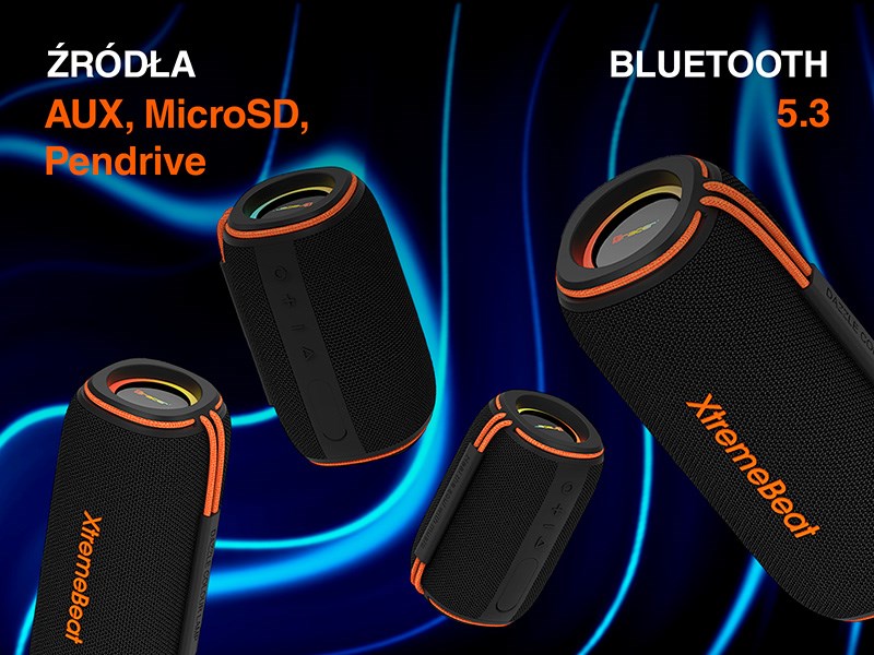 Altoparlant portativ Tracer Xtremebeat Lite, Bluetooth, RGB, i zi