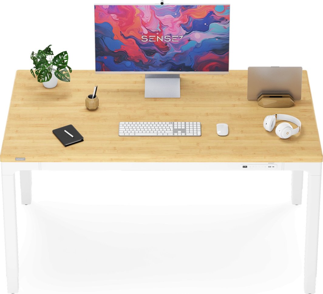 Tavolinë SENSE7 Manma Bamboo, e kaftë/ bardhë