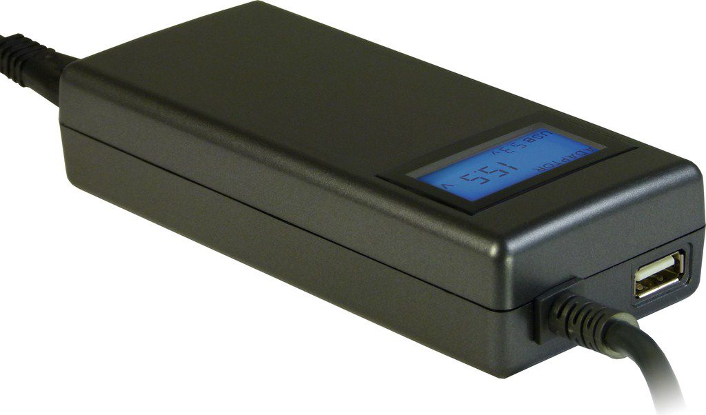 Inter-Tech NB-90U Адаптер за напојување, 90 W, AC 100-240 V, црн, EU
