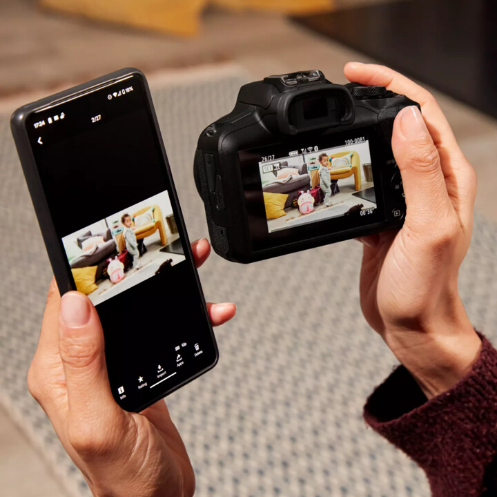 Fotoaparat Canon EOS R100 + RF-S 18–45MM IS STM + RF-S 55-210MM F5-7.1 IS STM EU26