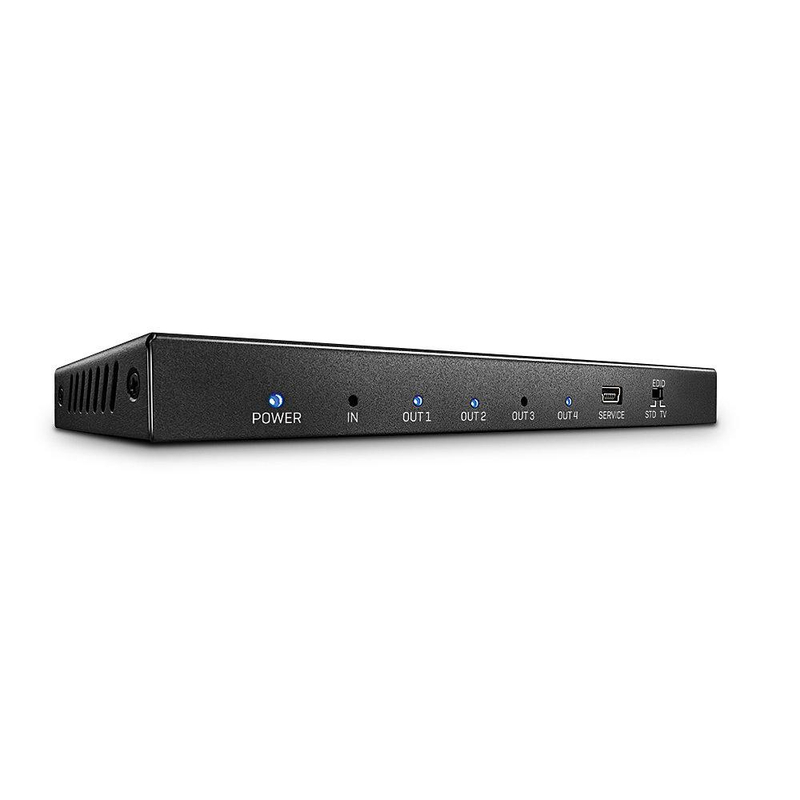 Ndarës HDMI Lindy 2.0, 4 porta, 18 Gbps, i zi