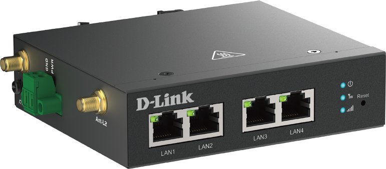 Ruter industrial D-Link 4G LTE M2M VPN, 4 porta Fast Ethernet, metalik