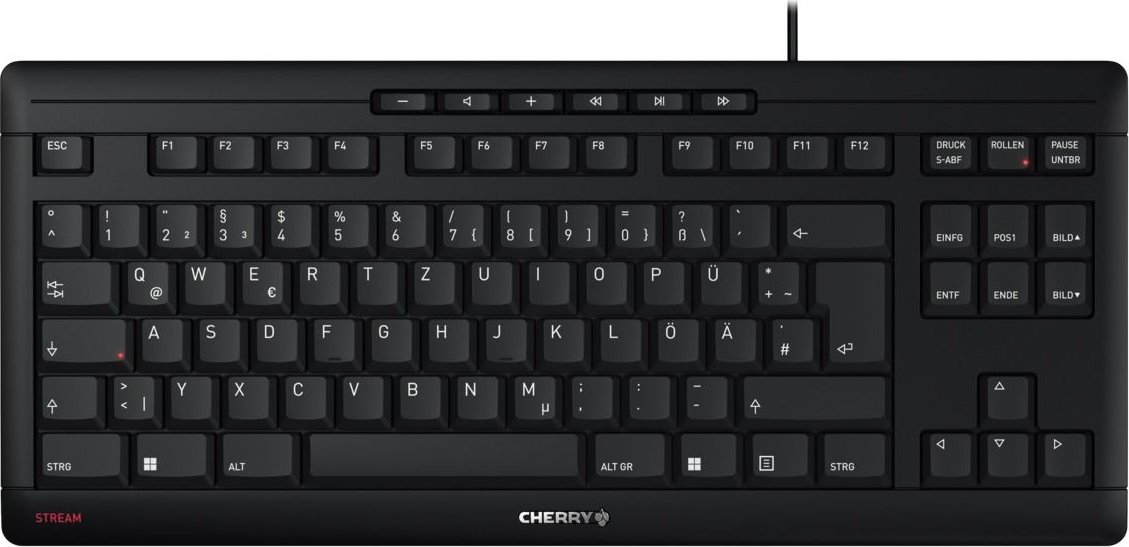 Tastierë Cherry Stream TKL JK-8600DE-2, me kabllo, USB, e zezë