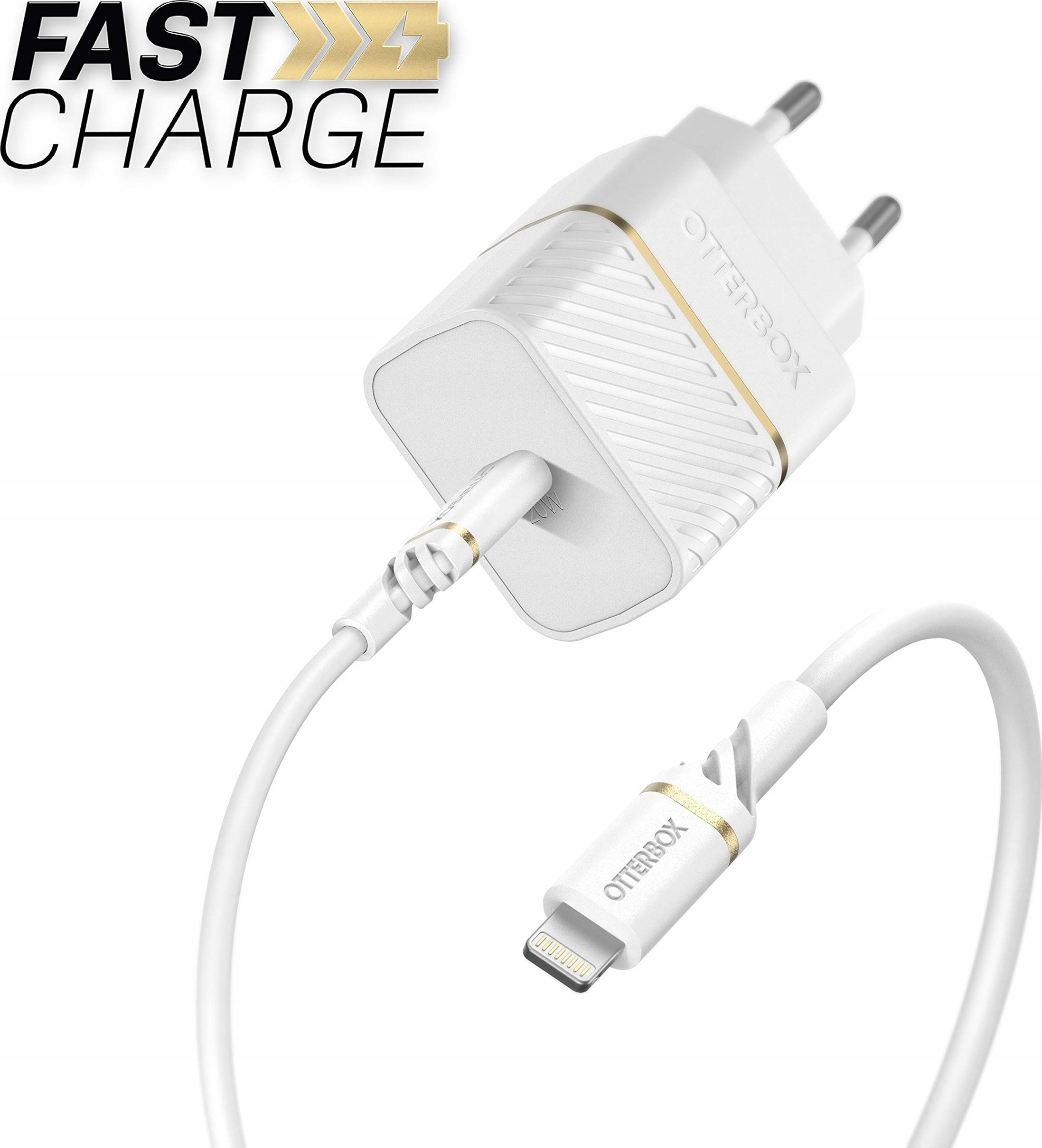 Karikues muri OtterBox EU, 20W USB C PD, kabllo USB C Lightning 1m, i bardhë