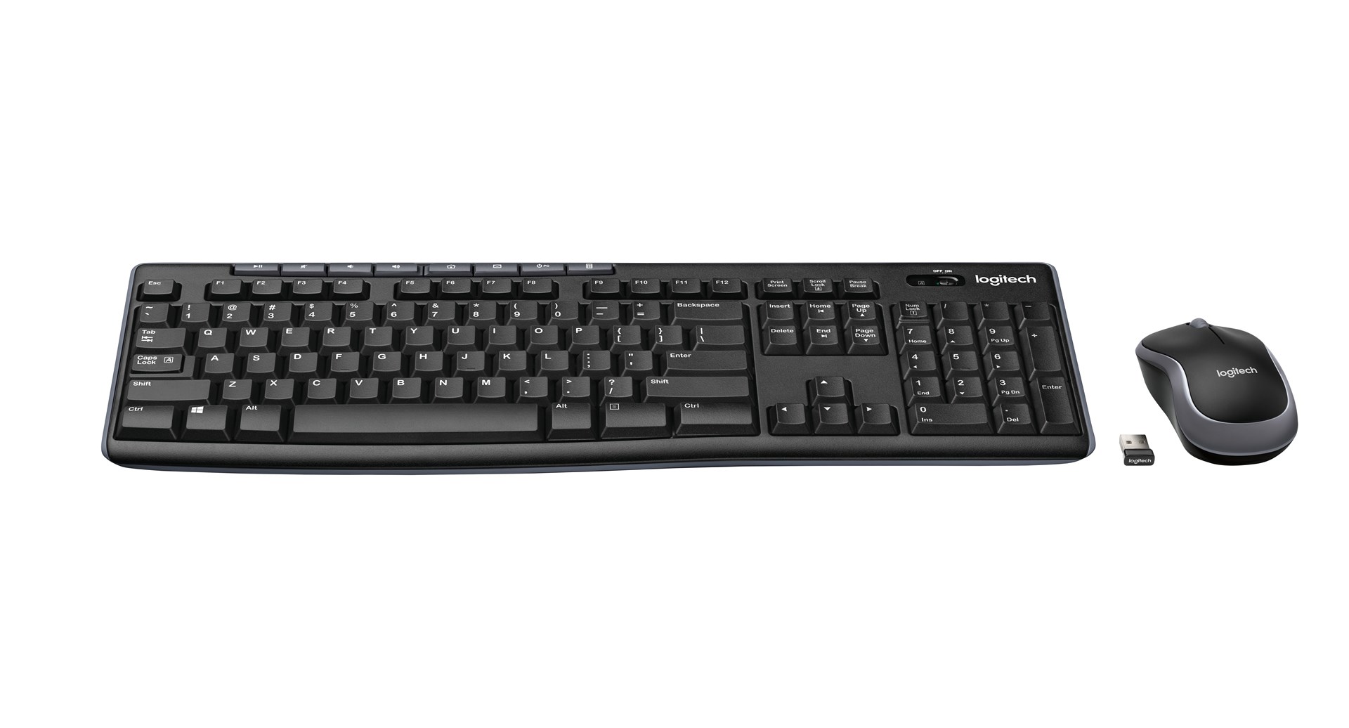 Tastierë dhe maus Logitech MK270, wireless, 2.4 GHz, e zezë