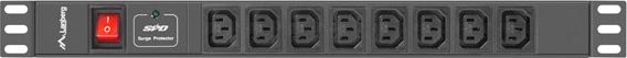 Shirit energjie rack Lanberg PDU-08I-0200-C20-BK, 19" 1U, 8x IEC C13, 2m, i zi