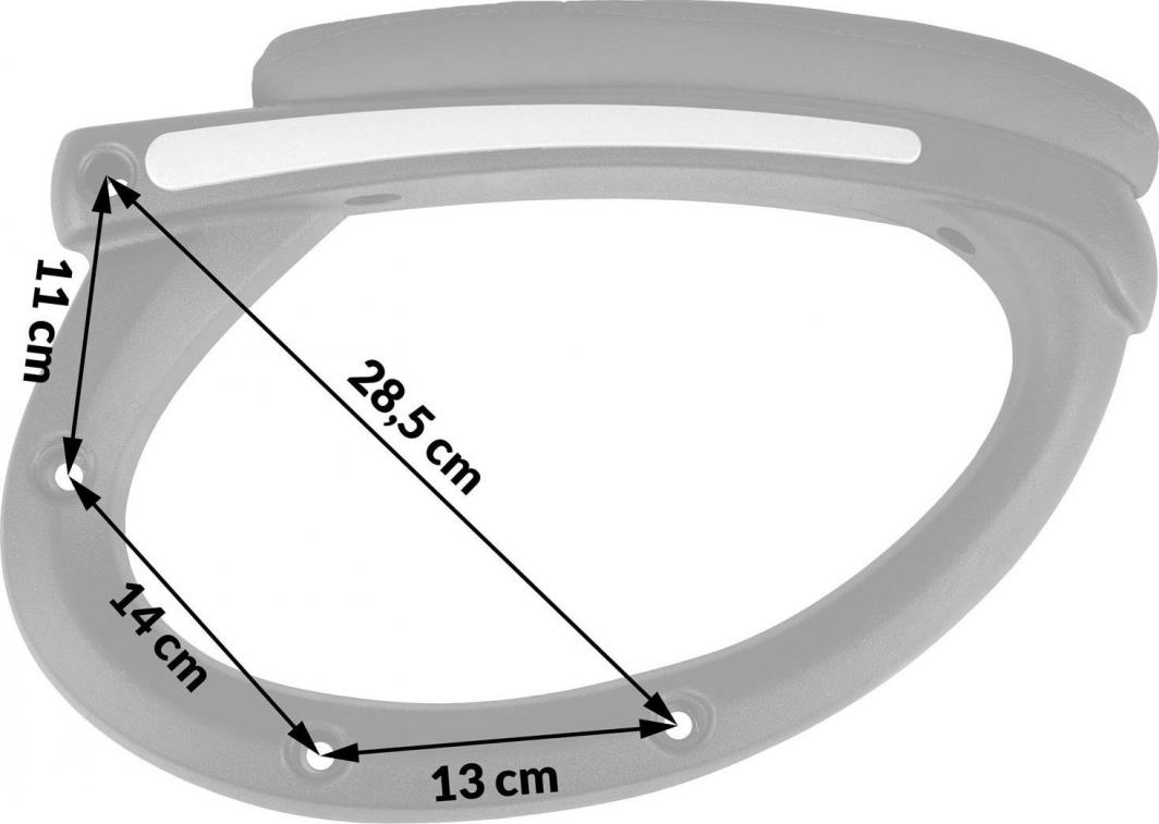Mbështetëse krahësh Sofotel për karrigen Porto, e zezë