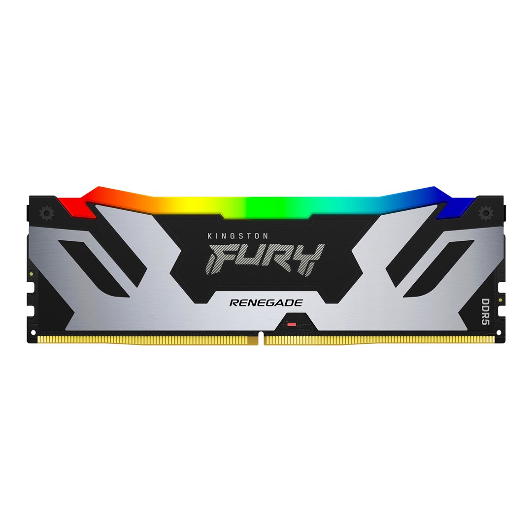 Memorie RAM Kingston FURY Renegade RGB, 32GB (2x16GB), DDR5, 6000MT/s, e argjendtë/e zezë