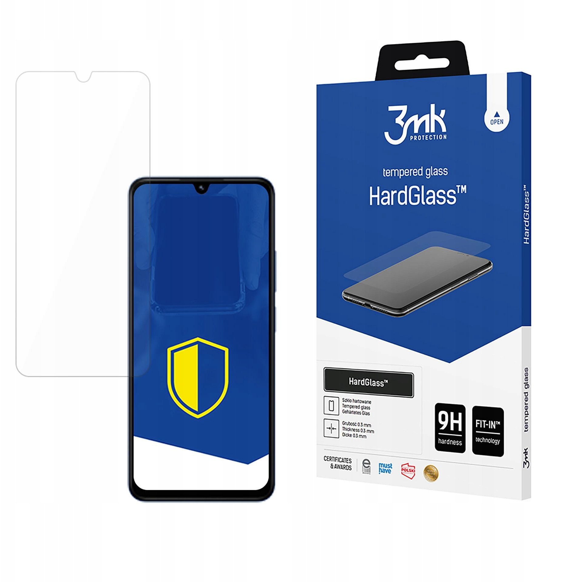 Qelq mbrojtës 3MK HardGlass, për Redmi 14C Redmi 5 Poco C75, 1 copë, transparent
