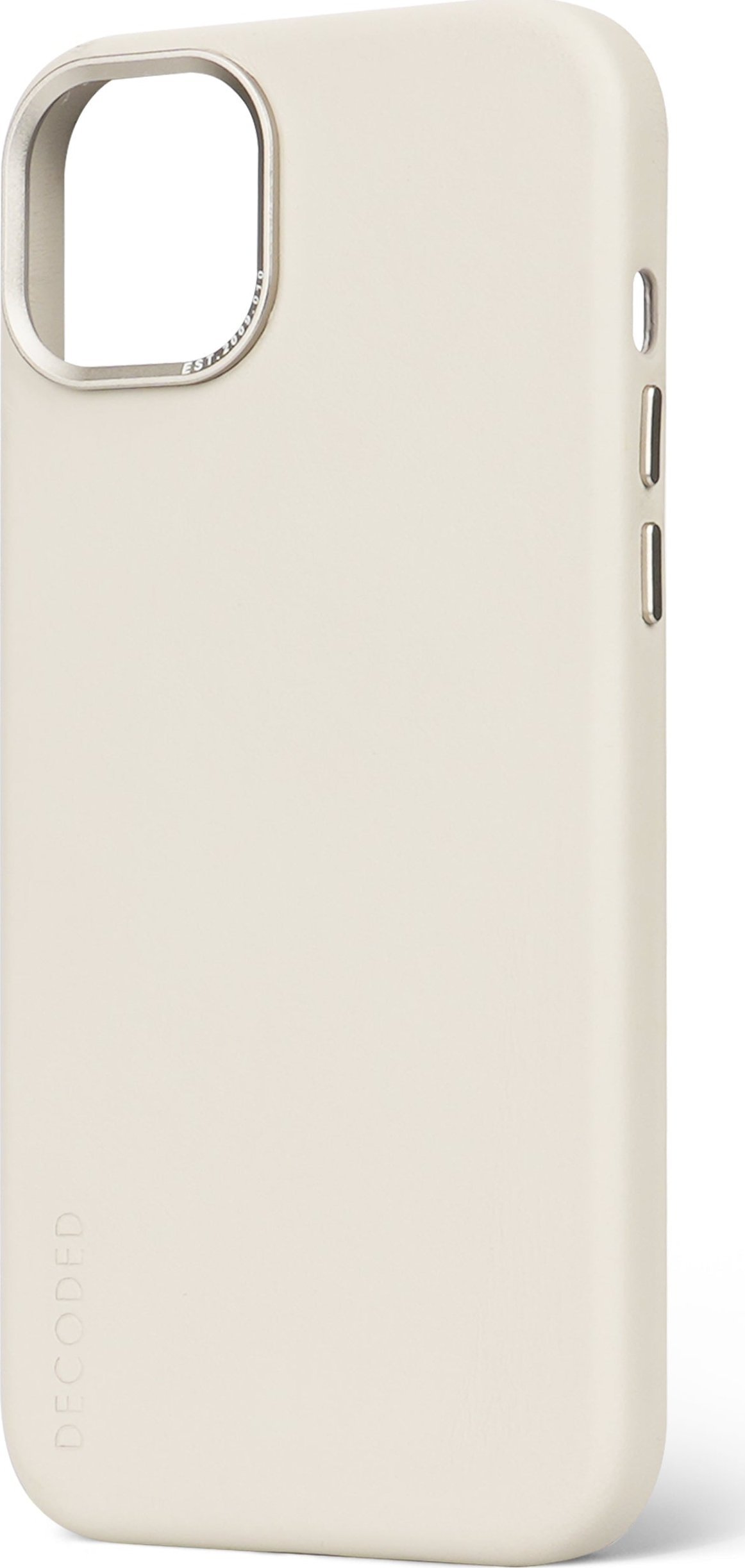 Kllëf telefoni Decoded Leather Backcover për iPhone 15 Plus, lëkurë natyrale, MagSafe, bezhë