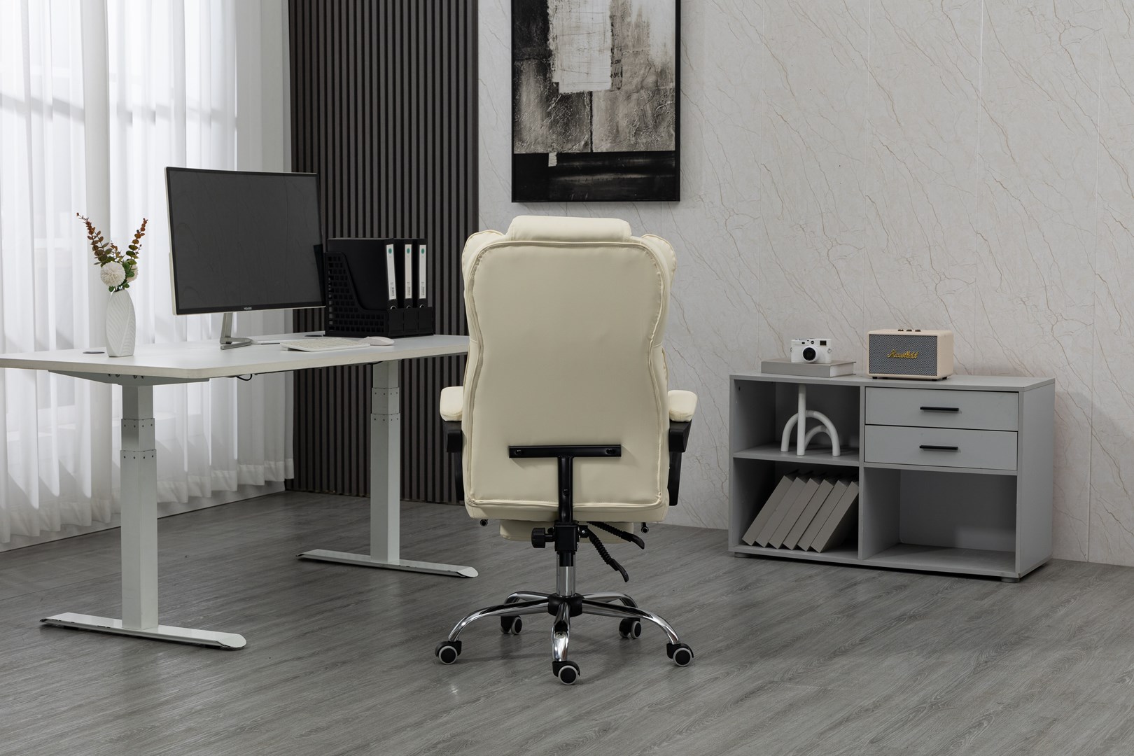 Karrige zyre Activejet YK7416, ergonomike, bezhë