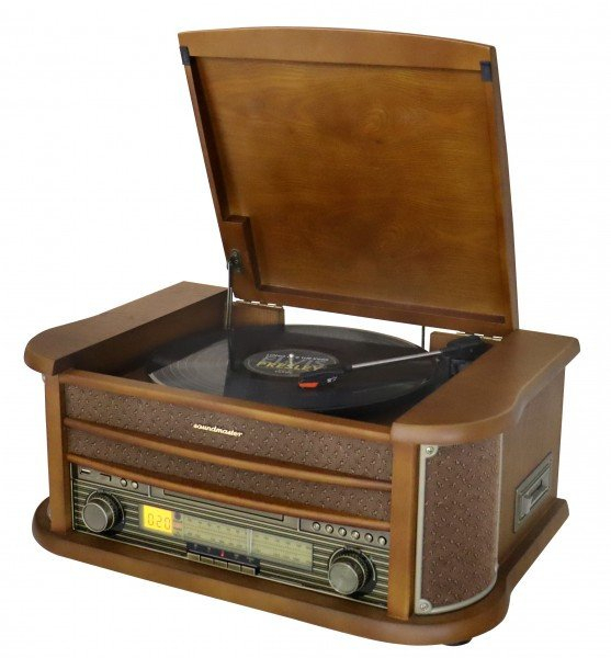 Gramafon me CD dhe radio Soundmaster NR560, USB MP3, Bluetooth, ngjyrë lis