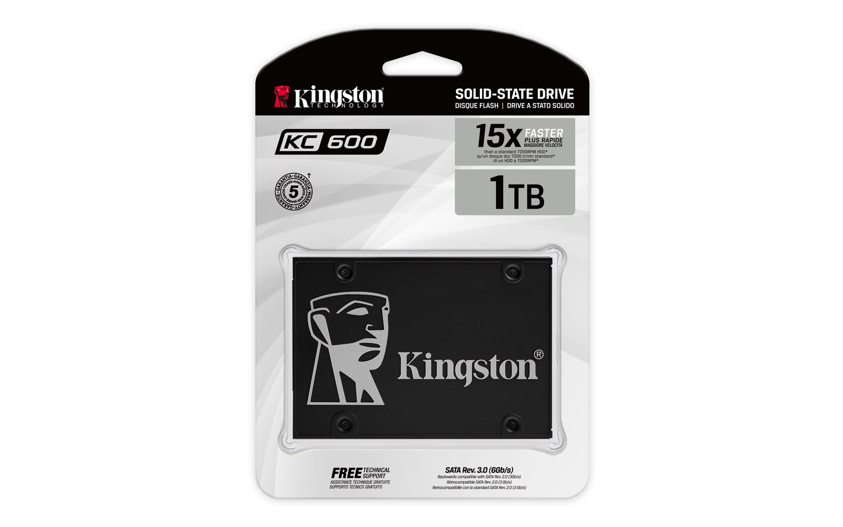 Disk SSD Kingston KC600, 2.5", 1TB, SATA III