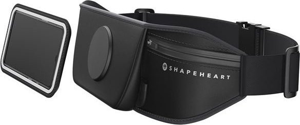 Rrip vrapimi Shapeheart Belt AMZ, madhësia M, mbajtëse telefoni magnetike, i zi
