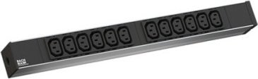 Zдолжувач за рeк Bachmann LOCKABLE, 12x IEC C13, 1U 19\", црн