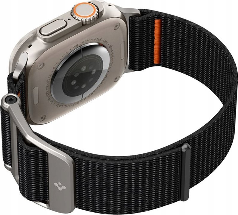 Rrip ore Spigen DuraPro Flex Ultra, për Apple Watch 49mm 45mm 44mm 42mm, tekstil najloni, i zi