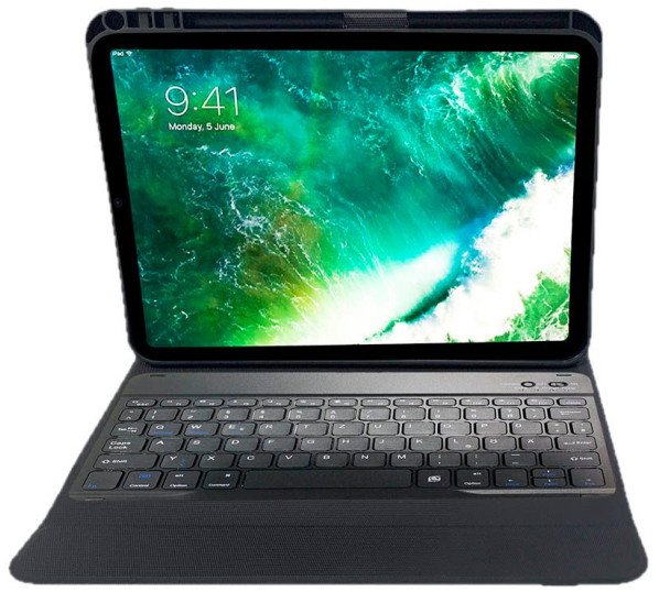 Tastierë për tablet Deqster Slim Combo, për iPad 10.9", Bluetooth, e zezë