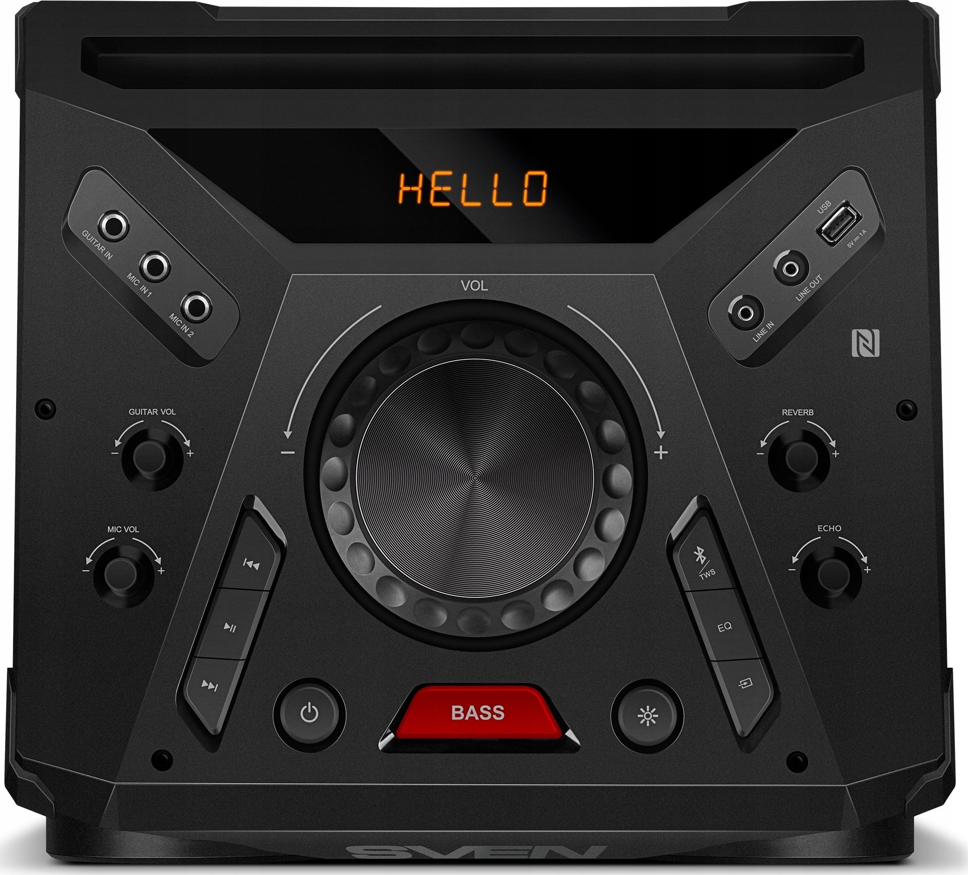 Kuti muzikore portative Sven PS-1900 Partybox, 1000W, Bluetooth, me karaoke dhe stroboskop