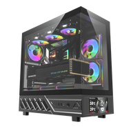 Kasë DarkFlash DS950V, Full-Tower, E-ATX Support, Tempered Glass, e zezë