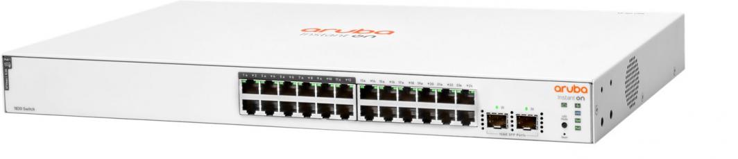 Switch HP Aruba Instant On 1830 24G (JL813A), 24 porte Gigabit, 12p Class4 PoE, 2SFP, 195W, i zi
