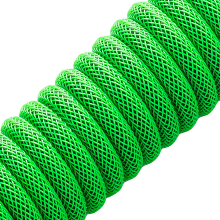 Kabllo spirale CableMod Classic, USB-C/USB-A, 1.5m, e gjelbër
