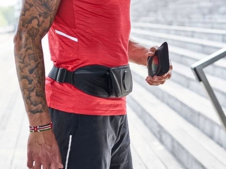 Rrip vrapimi Shapeheart Belt AMZ, madhësia M, mbajtëse telefoni magnetike, i zi