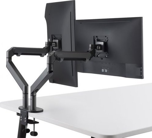 Kllapë tavoline për monitorë HAGOR HA, 2 ekrane 15-27", krahë artikulues, e zezë