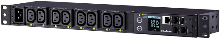 PDU CyberPower Rack, Switched & Metered, 1U, 16A