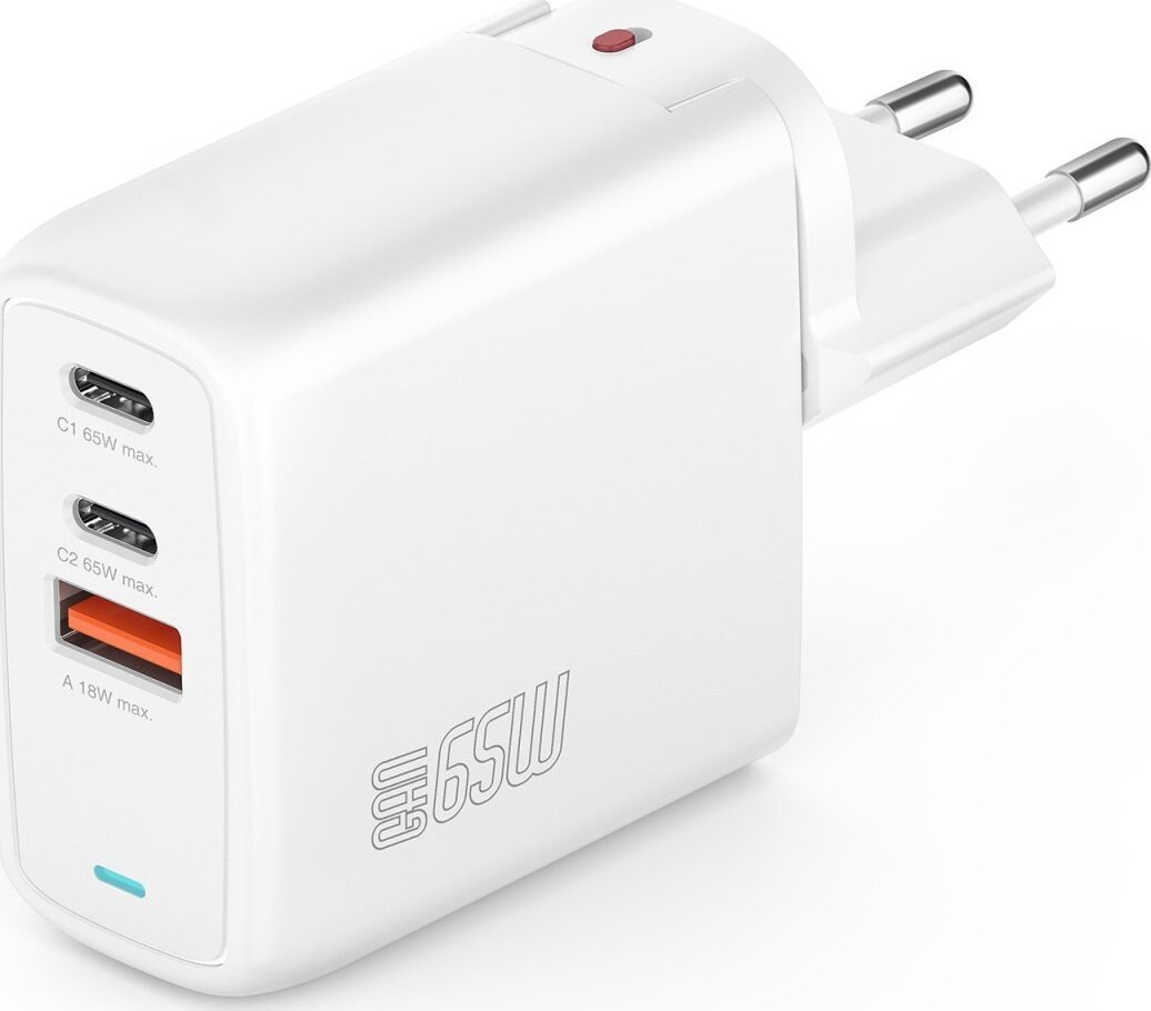Karikues muri 4smarts GaN Flex, 2x USB Type C, karikim i shpejtë, i bardhë