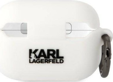 Mbulesë Karl Lagerfeld KLAP2RUNCHH për Apple AirPods Pro 2, silikon, e bardhë