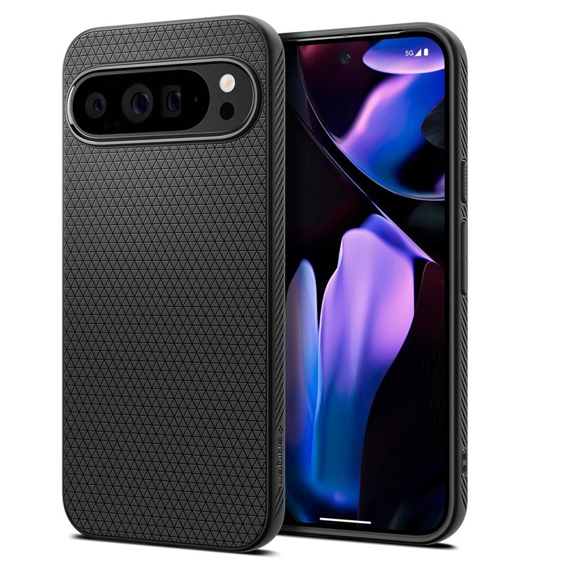 Заштитна маска за мобилен телефон Spigen Liquid Air за Google Pixel 9 Pro XL, црна